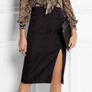 Altuzarra Target black snakeskin skirt size 6